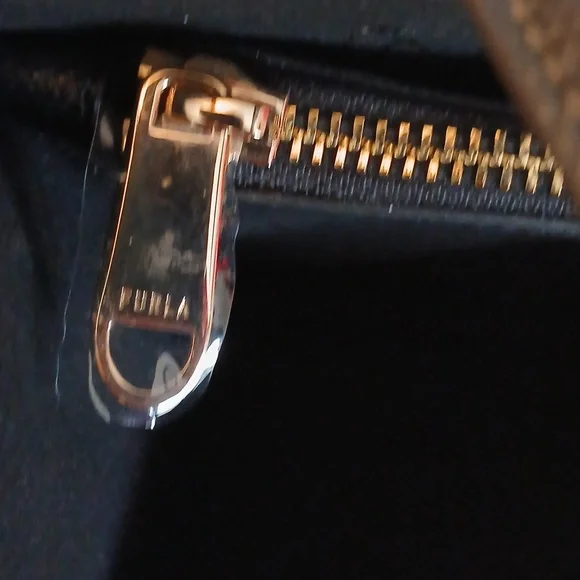 Furla NWOT Blue and Tan Zebra-Print Tote - Picture 9 of 9